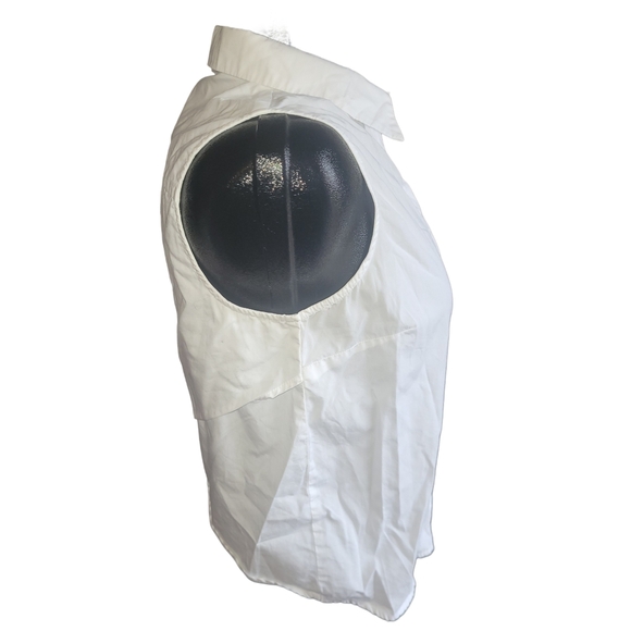 Banana Republic White Sleeveless Button-Up Shirt XS - Picture 3 of 6